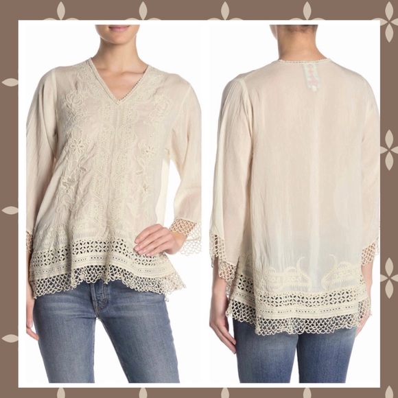 Johnny Was Tops - 🎉HP🎉Johnny Was Embroidered Assic Top NWT Large
